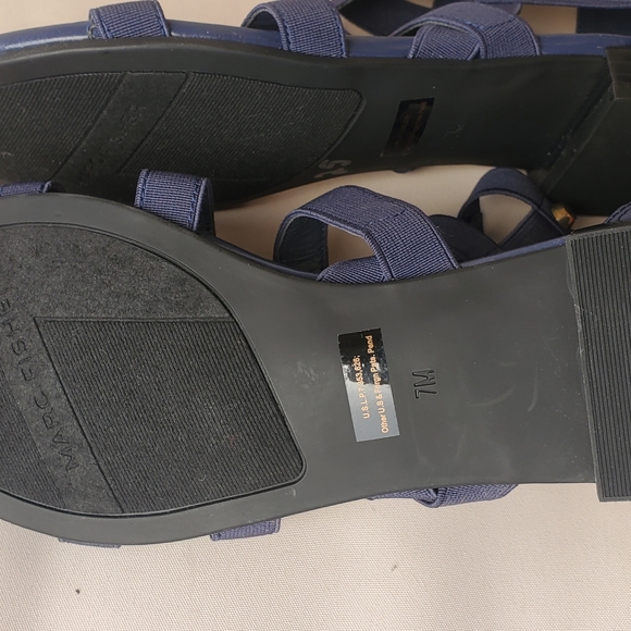 Marc Fisher Navy Blue Sandals Size 7 - Picture 5 of 5